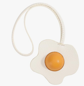 Creative Leather <strong>Keychain</strong> Purse <strong>Egg</strong> -shaped Charms Bag Charms For Handbags Interesting Stylish Simulated Food Leather Bag - Product Image 1