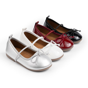 Primavera autunno scarpe da principessa in pelle lucido con fiocco per bambini nuovi mocassini casual per bambini - Product Image 4