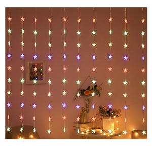 Lumières <span class=keywords><strong>de</strong></span> décoration <span class=keywords><strong>de</strong></span> fenêtre Guirlande lumineuse en cuir Décoration intérieure <span class=keywords><strong>de</strong></span> Noël 8 modes Lumières <span class=keywords><strong>de</strong></span> rideau - Product Image 1