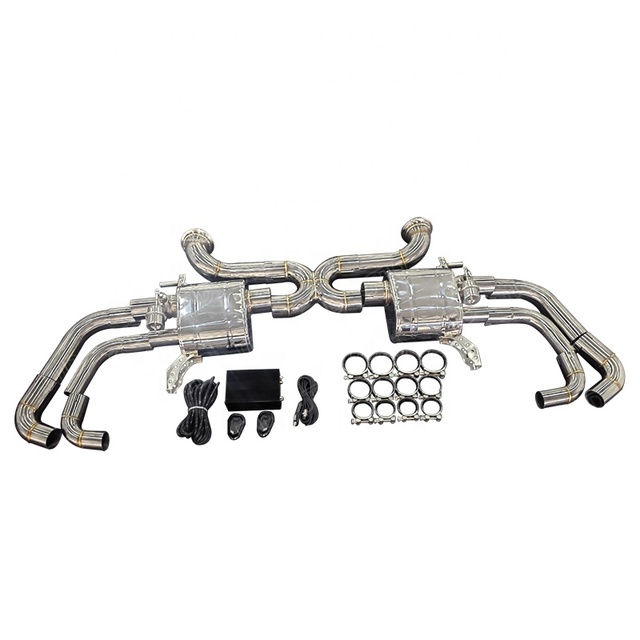 JTLD New Style Auto Engine Sport System Titanium Catback Exhaust for Audi R8 V8 V10 2008-2015 Valved Sport Exhaust System