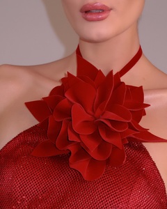 Lusso su misura per signore vestiti estivi con diamanti Glitter abito da ballo <span class=keywords><strong>rosso</strong></span> fiore donna festa eleganti abiti da sera con diamanti - Product Image 3
