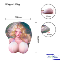 Vente en gros assez gros cul dessin animé 3d fille Sexy gros seins tapis de souris Anime
