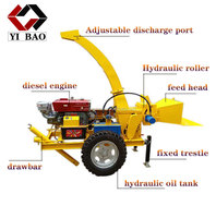 Broyeur de bois électrique robuste Powerhorse à attelage 3 points avec moteur pour la production de sciure de bois forestière