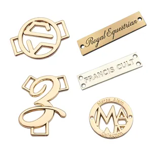 Factory Price Engraved Metal Name Tags Custom Brand Logo Metal Plated Labels For Clothing Garment