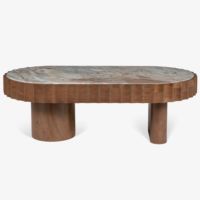 Table basse/table centrale moderne en bois d'acacia écologique – Mobilier élégant pour salon, bureau à domicile, hôtel