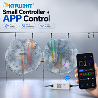 Écran LED flexible en maille P15, forme personnalisée, affichage LED de forme spéciale, écran circulaire, conception de plan CAD, contrôle par application, alimentation 5V