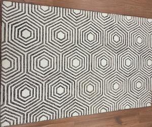 Tapis rectangulaire en laine tufté à la main, motif abstrait, écologique, antidérapant, doux, de qualité supérieure, pour salon, chambre à coucher, décoration élégante pour la maison - Product Image 4