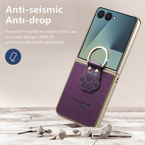 Custodia per Telefono di Lusso Elettroplaccata Antiurto per Donna per Samsung Galaxy Z Flip 7 con Anello Supporto - Product Image 2