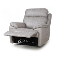 Fauteuil inclinable électrique minimaliste en tissu technique avec ottoman, fauteuil simple inclinable électrique en métal pour salon et home cinéma