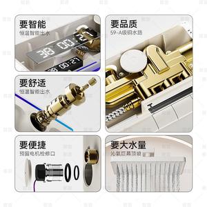 Ensemble de douche mural L2 grand format 48 cm avec robinet thermostatique pour bain et douche - Product Image 2