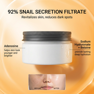 Soins de la peau coréens, camélia, mucine d'escargot 92%, céramide, <span class=keywords><strong>crème</strong></span> hydratante pour le <span class=keywords><strong>visage</strong></span> éclaircissante, anti-âge, réparatrice, 100g - Product Image 2