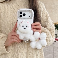 Coque de téléphone XP1148 pour iPhone 17 Pro Max, avec collier de perles mignon et ours en peluche, modèle 16 Pro pour femme, nouvelle coque de protection anti-chute pour iPhone 17