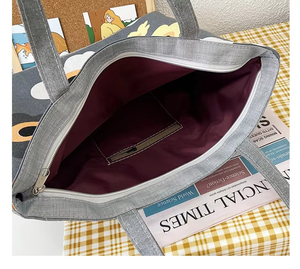 Wholesale <strong>Retro</strong> Large Capacity <strong>Tote</strong> Canvas Shoulder Shopping Bags Printing Shoulder Handbag Women's Canvas <strong>Tote</strong> Bag - Product Image 2