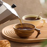 Tasses en céramique rétro haut de gamme 2026, grande capacité, design de niche, tasses à lait et tasses à petit-déjeuner, cadeaux d'affaires avec boîte cadeau