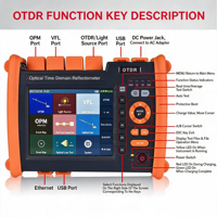 OTDR Portátil Inteligente NK5600 1310 1550nm 32 30dB con Pantalla Táctil, Probador de Fibra Óptica VFL OPM LS, Mapa de Eventos, Reflectómetro para Telecomunicaciones FTTH