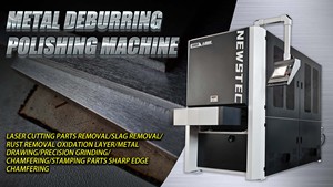 Máquina Desbarbadora Automática de Chapa Metálica Newstec R-RD800mm para Piezas Estampadas Cortadas con Láser, Eliminación de Rebabas, Redondeo de Bordes - Product Image 2