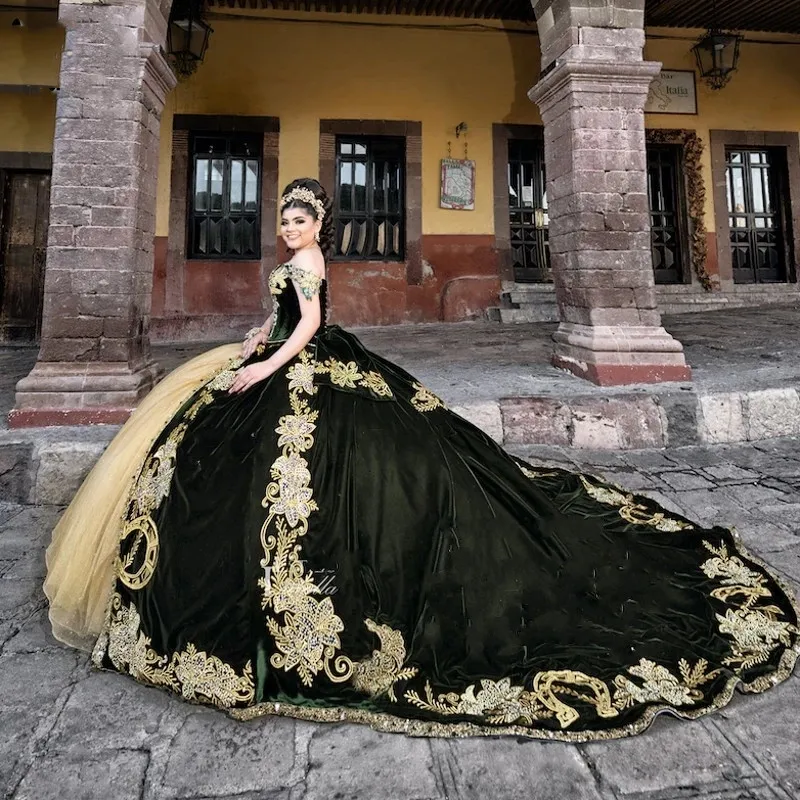 Shop Our Selection of Velvet Mexican Sweet 15 Birthday Dresses