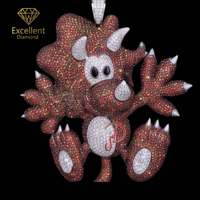Oferta Especial: Colgante de Animal Personalizado de Plata de Ley 925 con Moissanita, Estilo Hip Hop, para Hombre, Joyería 3D para Fiesta y Streetwear