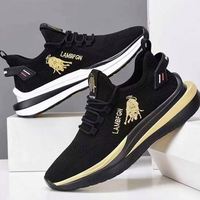 Fabricant de mode Chaussures de marche respirantes d'automne bon marché Style extérieur Course à pied Antidérapantes Confortables Sneakers noires pour hommes