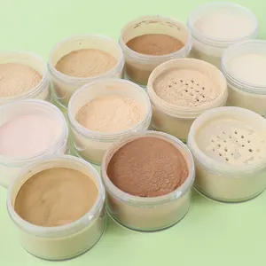 Ihre eigene Marke Face Base Foundation Private Label Öl kontrolle Finish Make-up Wasser basierte durchscheinende lose Puder einstellung