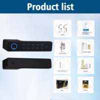 Serrure de porte intelligente magnétique avec empreinte digitale, mot de passe, contrôle par application pour portes en aluminium/bois, stockage cloud/Wi-Fi