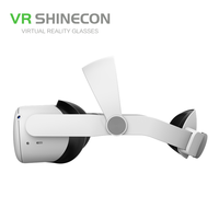 VR SHINECON Accessoires de remplacement de sangle de tête réglable pour Quest 2 Réduire la pression sur la tête Serre-tête ABS