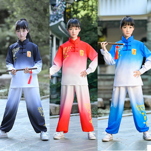 Costume d'entraînement sportif pour étudiants de l'école de Tai pour adultes Nese <span class=keywords><strong>Kung</strong></span> Fu à manches longues - Product Image 5