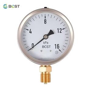 Godeson Stainless Steel and Brass Liquid-Filled Bourdon Tube Gauge with Wide <b>Range</b> - Product Image 4