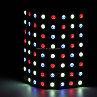 Écran matriciel de panneaux lumineux numériques LED RGB personnalisables et adressables 8x8 5V WS2812B, feuille flexible