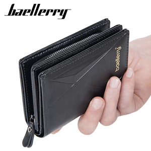 กระเป๋าสตางค์ผู้ชายแบบสั้นแบรนด์ Baellerry สีดำ ซิปอเนกประสงค์ ใช้ได้ทุกวัน - Product Image 1