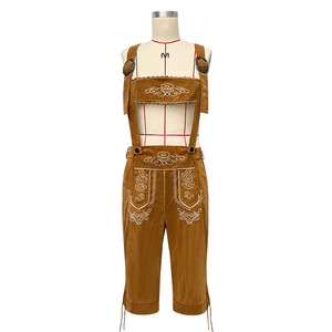 Salopette traditionnelle bavaroise RUIKE pour hommes, idéale pour le festival <span class=keywords><strong>de</strong></span> <span class=keywords><strong>la</strong></span> bière, tailles M-XL, <span class=keywords><strong>tenue</strong></span> ethnique, pantalon à bretelles, vêtement <span class=keywords><strong>de</strong></span> performance - Product Image 3