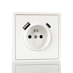 Tiêu chuẩn Châu Âu phổ pháp loại tường Ổ cắm nối đất với USB Loại A & loại C 16A Đánh giá hiện tại - Product Image 6