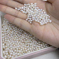 Perles de riz d'eau douce naturelles Muses Jewels en promotion, 3mm-4mm, blanches, haute qualité, lustrées, pour la fabrication de bijoux