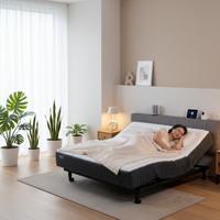 Matelas intelligent moderne haut de gamme avec housse amovible en tissu respirant, réglage silencieux à double commande pour la maison, la chambre et l'hôtel
