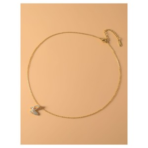 Conjunto de aretes y collar de aleación de cobre con diseño de mariposa, perlas brillantes, joyería de lujo para fiestas, joyería para mujer - Product Image 4