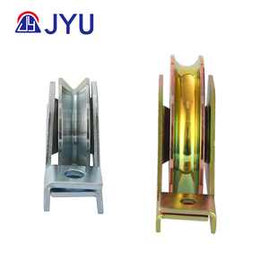 Poulie à rouleau de <span class=keywords><strong>roue</strong></span> de porte coulissante galvanisée à roulement unique avec support interne de rainure U V Y - Product Image 6
