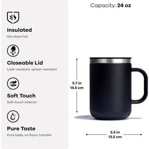 Tasses isothermes légères en acier inoxydable pour le voyage, bouteille à café pour le bureau et l'usage quotidien - Product Image 2