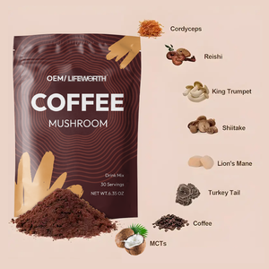 LIFEWORTH OEM Mezcla de <span class=keywords><strong>Café</strong></span> Funcional con Hongos <span class=keywords><strong>Ganoderma</strong></span>, Melena de León y Cordyceps, Bebida Instantánea en Polvo para Marca Privada - Product Image 2