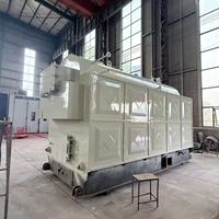 Chaudière à vapeur horizontale DZH 1t 2t pour charbon, bois, biomasse, pyrolyse de pneus, chaudière à eau chaude industrielle