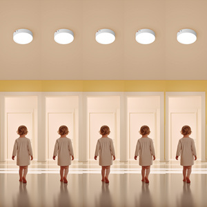 Plafonnier d'urgence LED ETL avec batterie de secours pour montage en surface mince à éclairage latéral de 7 pouces 120-277V 15W - Product Image 2