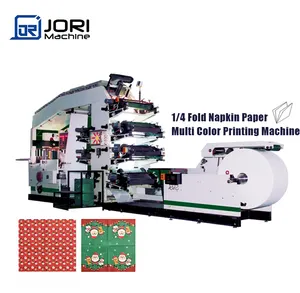 Mesin pembuat kertas serbet cetak kustom 6 warna mesin pembuat kertas serbet papan lembut
