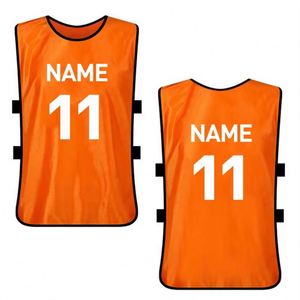 Custom Name Number Breathable Sleeveless 100% Polyester Soccer <b>Bibs</b> Football <b>Training</b> Vest Pinnies Scrimmage Vests Personalized - Product Image 1
