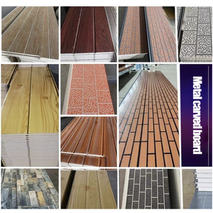 ألواح جدارية ألواح شطيرة معزولة معدنية خارجية منقوشة بولي يوريثان فوم شطيرة مخصصة 16 انحياز معدني - Product Image 5