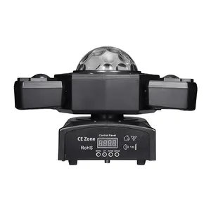Bola mágica de luz láser estroboscópica de planeta cósmico de tres cabezas y haz de atmósfera para barras KTV Control DMX512 - Product Image 4