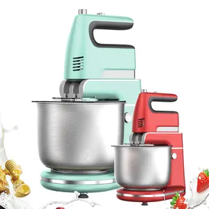 เครื่องผสมอาหารสแตนเลส3 In 1,หุ่นยนต์ครัว Patissier Stand Mixer ไฟฟ้า Batedeira Planetaria