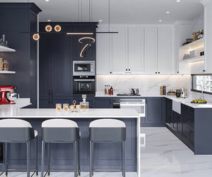 Armoires de cuisine modulaires en bois de style shaker américain Santopova, design personnalisé, couleur et taille sur mesure, prêtes à assembler pour la salle à manger - Product Image 4