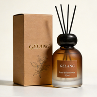 Bouteille vide pour diffuseur à bâtonnets 100 ml en verre brun, flacon diffuseur rond en verre de luxe – Offre Spéciale