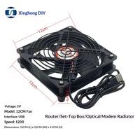 Base de Refrigeración Silenciosa Externa de 12CM con Ventilador para Router USB, TV/Broadband, Decodificador, Disipación de Calor, 5V, para Cat Óptico