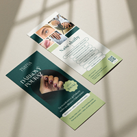 Service d'impression de prospectus personnalisés, vente en gros, impression de brochures pliées en trois, finition brillante ou mate, prix direct usine