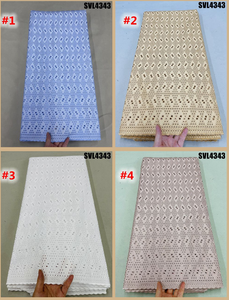 Tissu de dentelle suisse à prix d'usine de qualité supérieure voile suisse africain tissu de dentelle de voile suisse sec en coton blanc <span class=keywords><strong>dre</strong></span> de mariage - Product Image 3